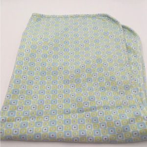 Angel dear luxuriously soft swaddle baby blanket 31 x 35 blue green block